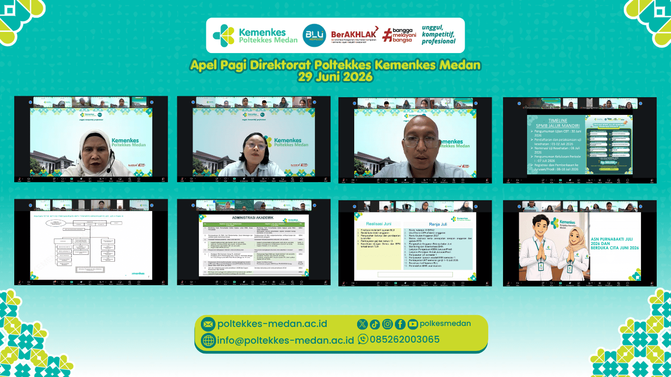 Apel pagi Daring Poltekkes Kemenkes Medan Senin, 29 Juni 2026